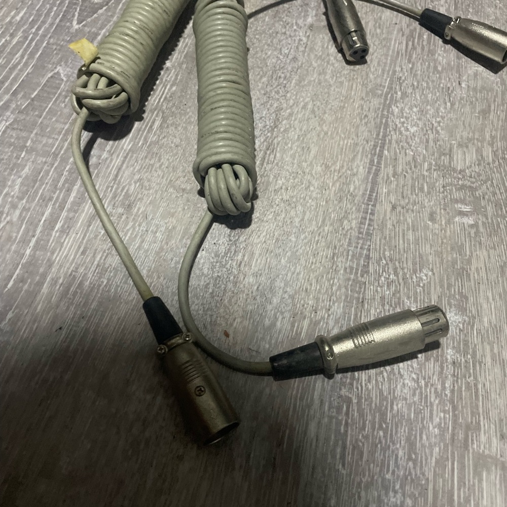 Dmx cables XLR 3 pole 2 pc set 15 ft new